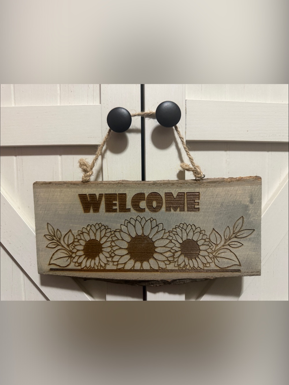 NEW Rustic Sunflower Welcome Wood Sign